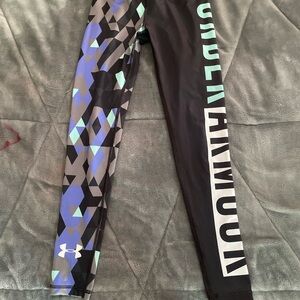 Under Armour Kids Geometric Black Leggings